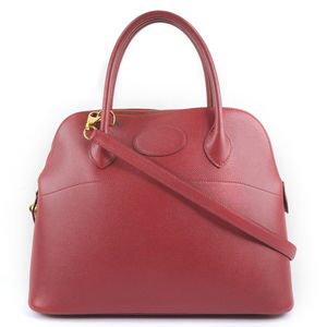 Hermes Hermes Bolide 31 Handbag Red Leather Handbag